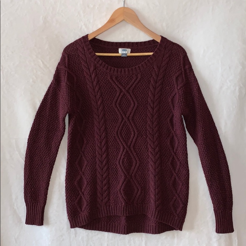Old Navy Women’s Flecked Maroon Sweater Size S